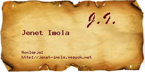 Jenet Imola névjegykártya
